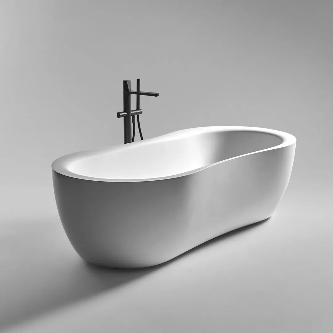 antoniolupi FIDA freistehende Oval-Badewanne, 170x80x55cm, weiß matt - FIDAMOOD-2