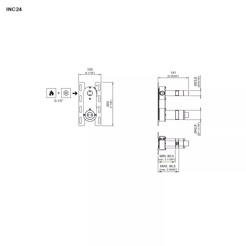 cea Unterputz-Einbauteil-INC24