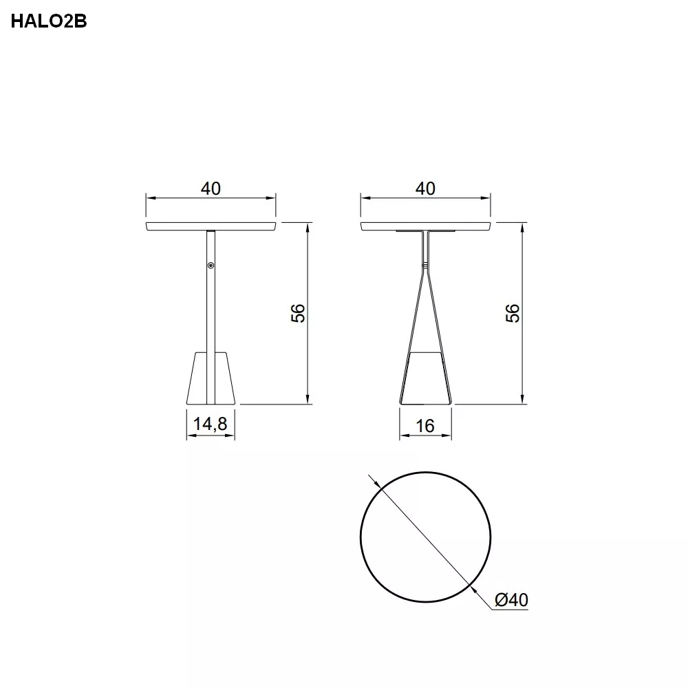 antoniolupi HALO Tisch mit Basis aus Naturstein, 56x40cm-HALO2B-5