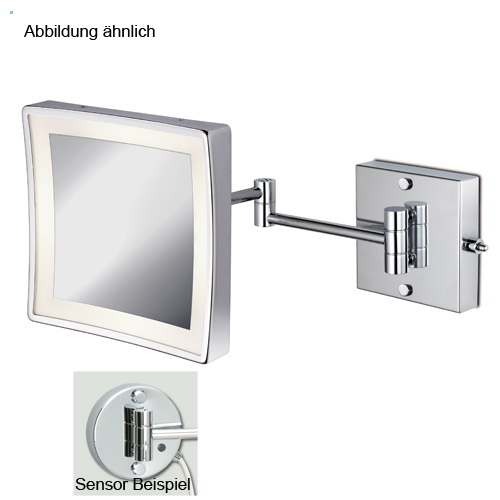 Windisch 99866/2 LED-Wand-Kosmetikspiegel, nickel satiniert-99866/2SNI3X