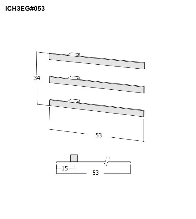 Tubes Radiatori I CHING elektrischer Handtuchwärmer inklusive Einbauteil und Transformator-ICH3E#053916P-KIT-INC