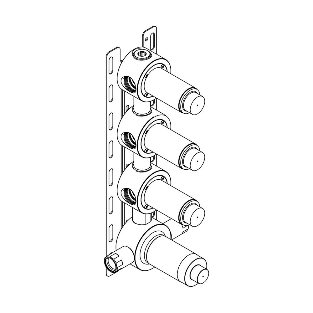 cea Unterputz-Einbauteil-Thermostat mit 3 Absperrventilen, high water flow-UCS30