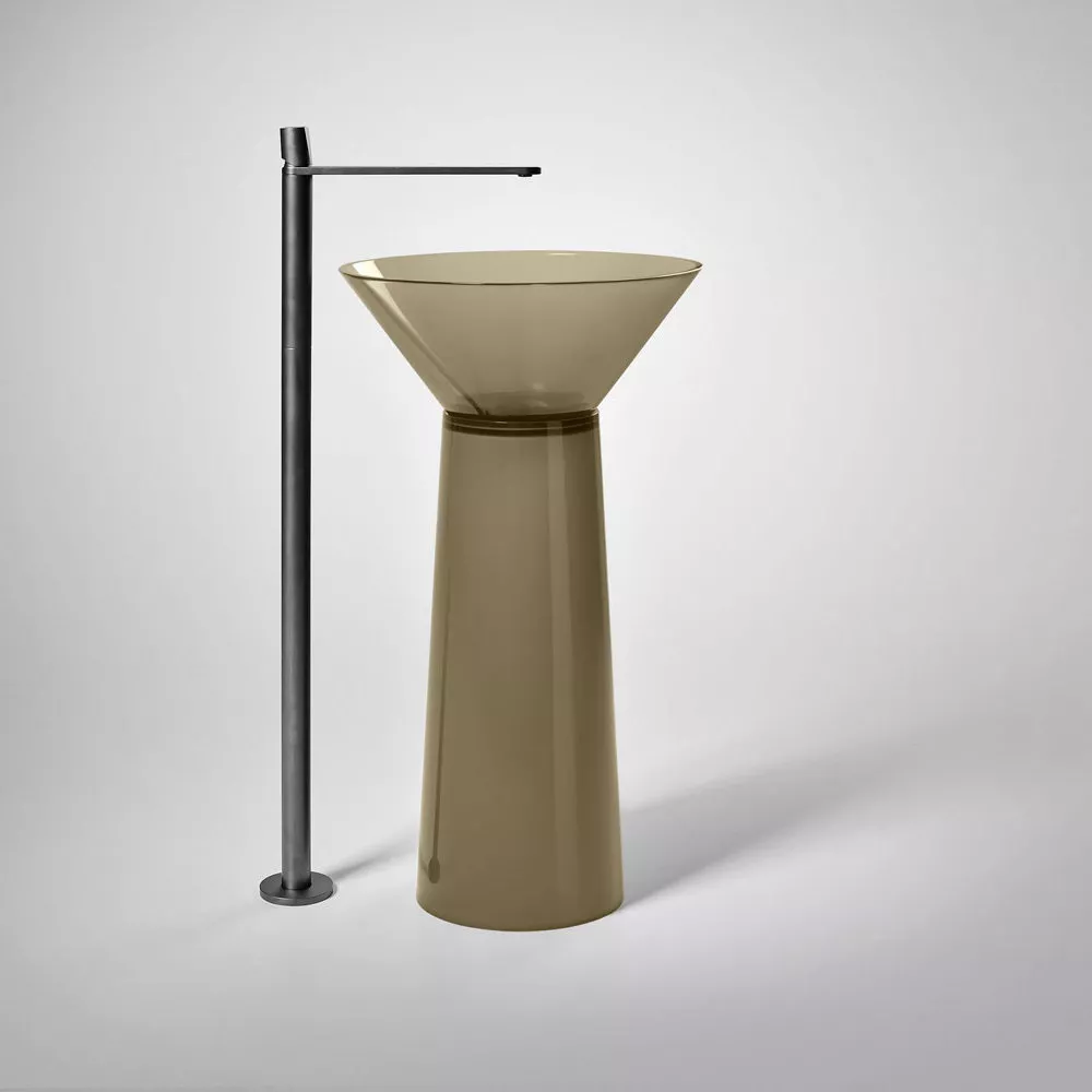 antoniolupi ALBUME Standsäule aus Cristalmood®, D:28cm, H:65,5cm, nebbia-ALBUME20_NEBBIA