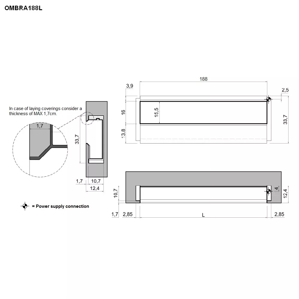 antoniolupi OMBRA Wandeinbaufach-OMBRA188L_BIANCO