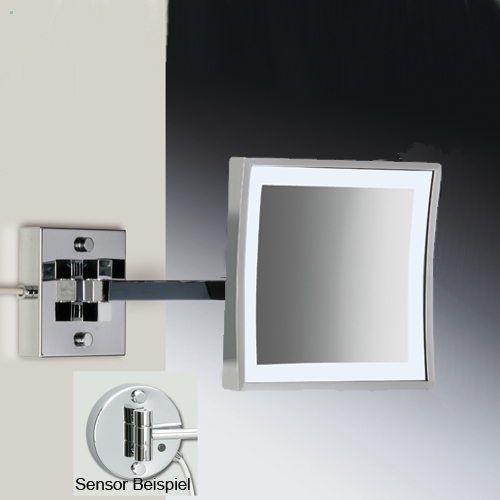 Windisch 99859/1 LED-Wand-Kosmetikspiegel, gold-99859/1O3X