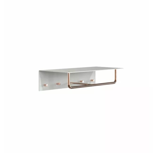 Frost Denmark UNU & BUKTO Wandgarderobe mit Stange und 4 Haken-U4003-CW