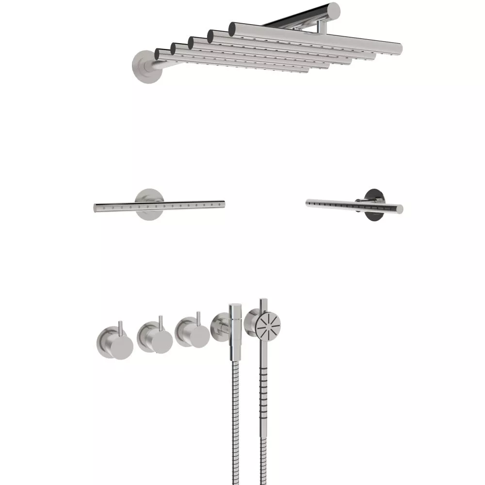 vola Combi-7S Unterputz-Brause-Thermostat mit 3-Wege-Umstellung, Hebel:25mm, chrom-Combi-7S-16